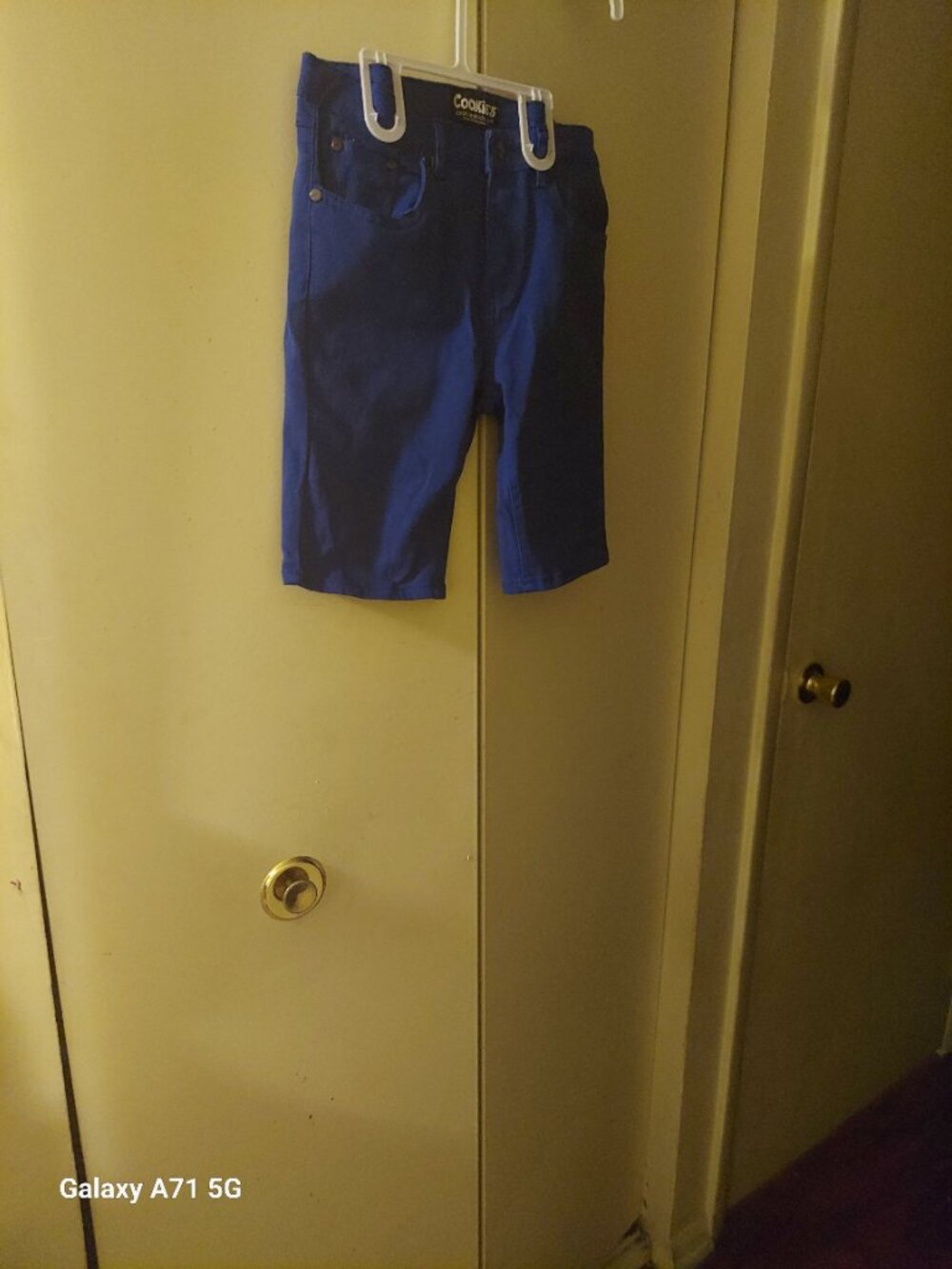 Kids Royal Blue Skinny Fit Jean Shorts